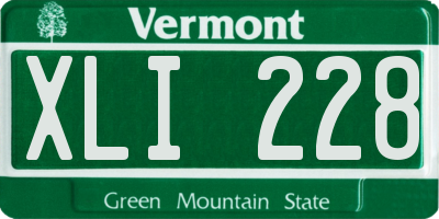 VT license plate XLI228
