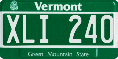 VT license plate XLI240
