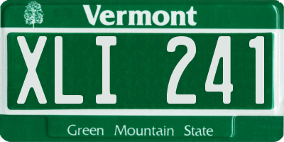 VT license plate XLI241