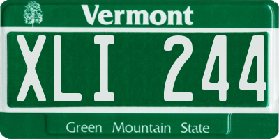 VT license plate XLI244
