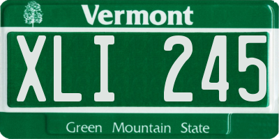 VT license plate XLI245