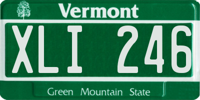 VT license plate XLI246