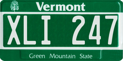 VT license plate XLI247