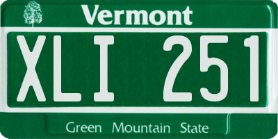 VT license plate XLI251