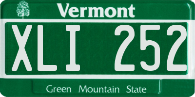VT license plate XLI252