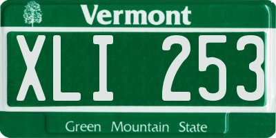 VT license plate XLI253