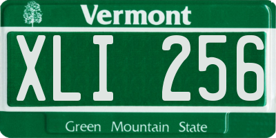 VT license plate XLI256