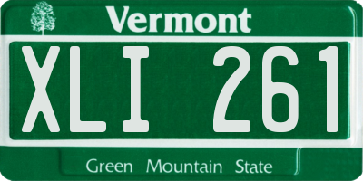 VT license plate XLI261