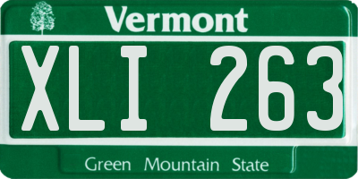 VT license plate XLI263
