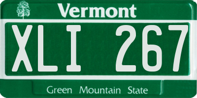VT license plate XLI267