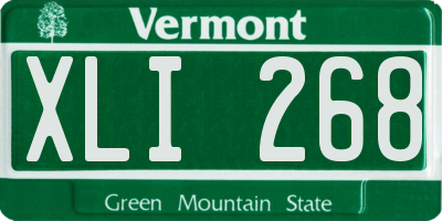 VT license plate XLI268