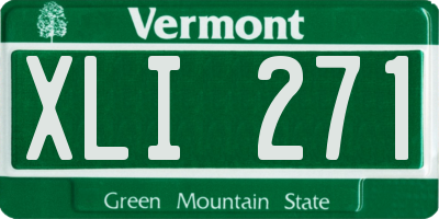 VT license plate XLI271