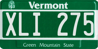 VT license plate XLI275