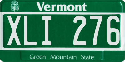 VT license plate XLI276