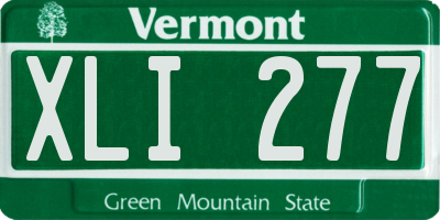 VT license plate XLI277