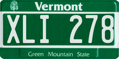 VT license plate XLI278