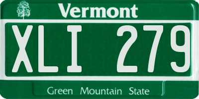 VT license plate XLI279