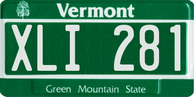 VT license plate XLI281