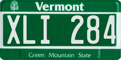 VT license plate XLI284
