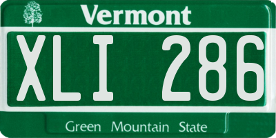 VT license plate XLI286