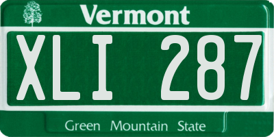 VT license plate XLI287
