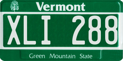 VT license plate XLI288