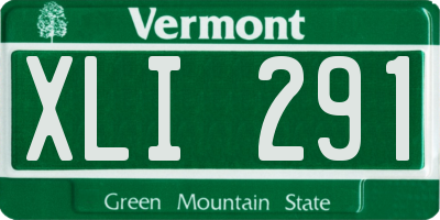VT license plate XLI291