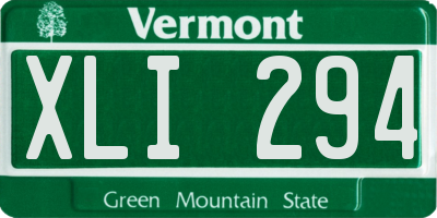 VT license plate XLI294