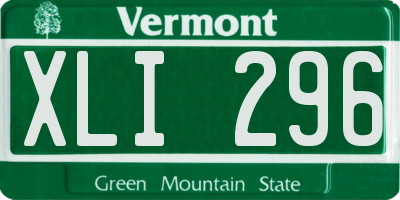 VT license plate XLI296