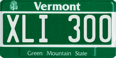 VT license plate XLI300