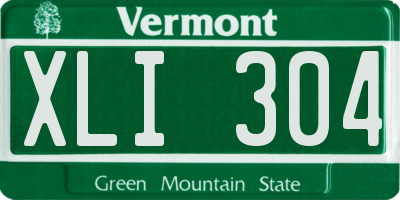VT license plate XLI304
