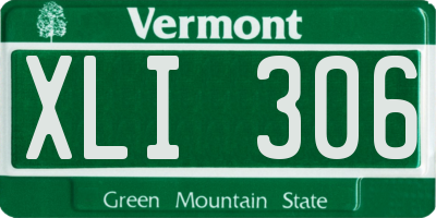 VT license plate XLI306