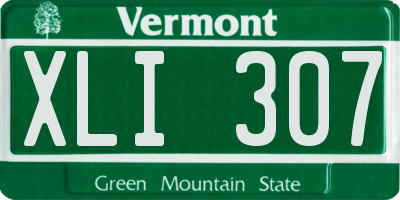 VT license plate XLI307