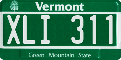 VT license plate XLI311