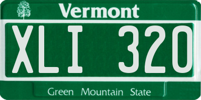 VT license plate XLI320