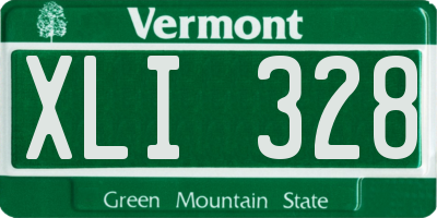VT license plate XLI328
