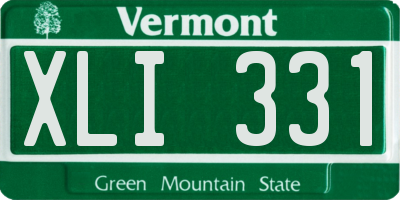 VT license plate XLI331
