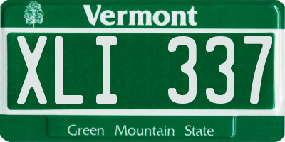 VT license plate XLI337