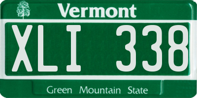 VT license plate XLI338