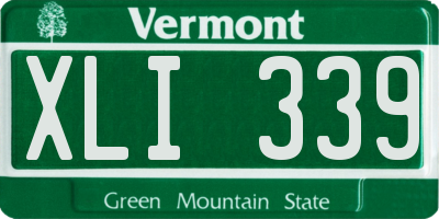 VT license plate XLI339