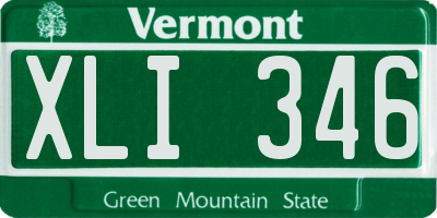 VT license plate XLI346
