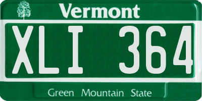 VT license plate XLI364
