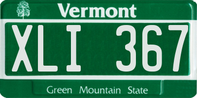 VT license plate XLI367