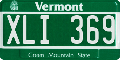 VT license plate XLI369