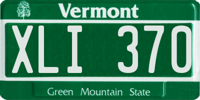 VT license plate XLI370