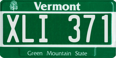 VT license plate XLI371