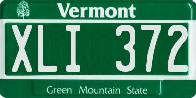 VT license plate XLI372