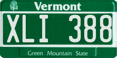 VT license plate XLI388