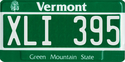 VT license plate XLI395