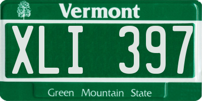 VT license plate XLI397